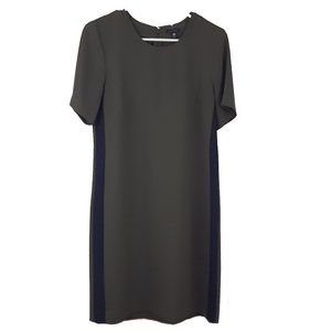 Ann Taylor Shift Dress Women's Size 6 Dark Olive Green Short Sleeve